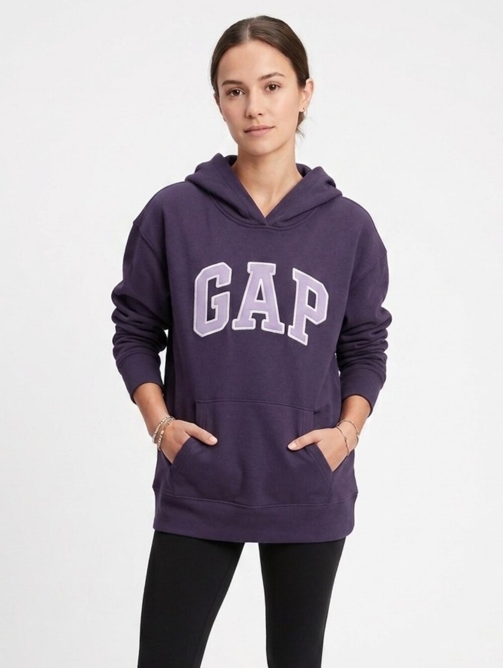 NWT✨ GAP Logo Hoodie Sweatshirt Dark Purple Size XS